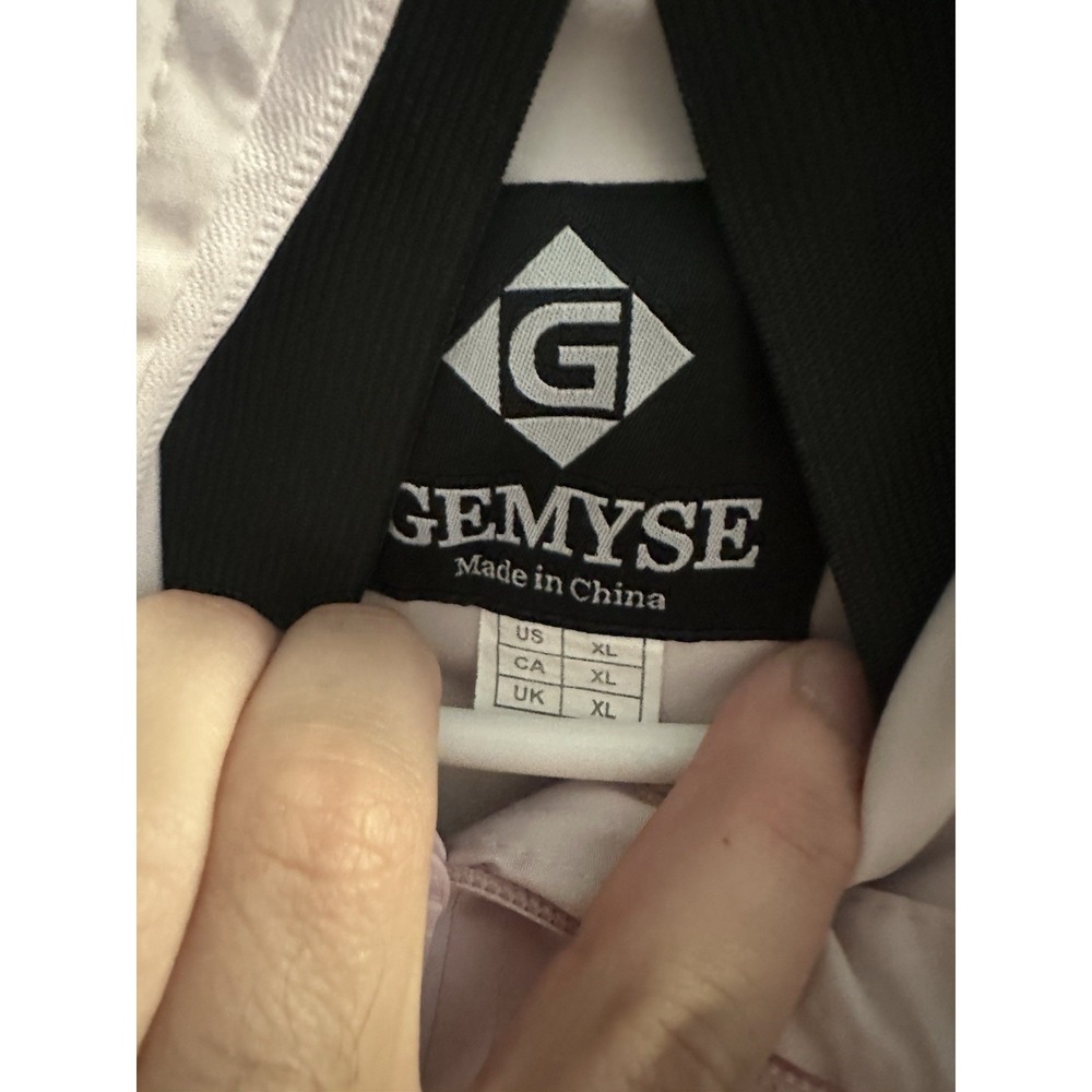 GEMYSE Women's Ski Snow Jacket Hooded Color Block Purple White XL Waterproof - Picture 6 of 7